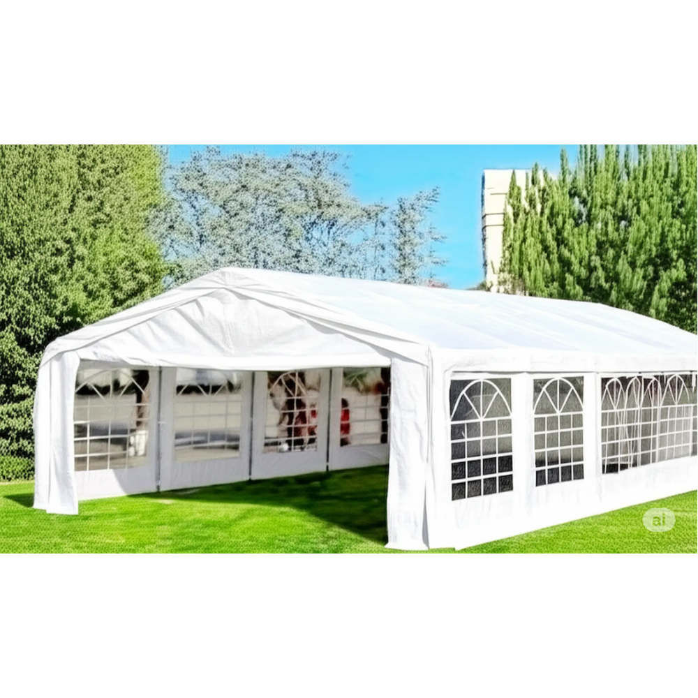 carpa blanca 12x6 mts.